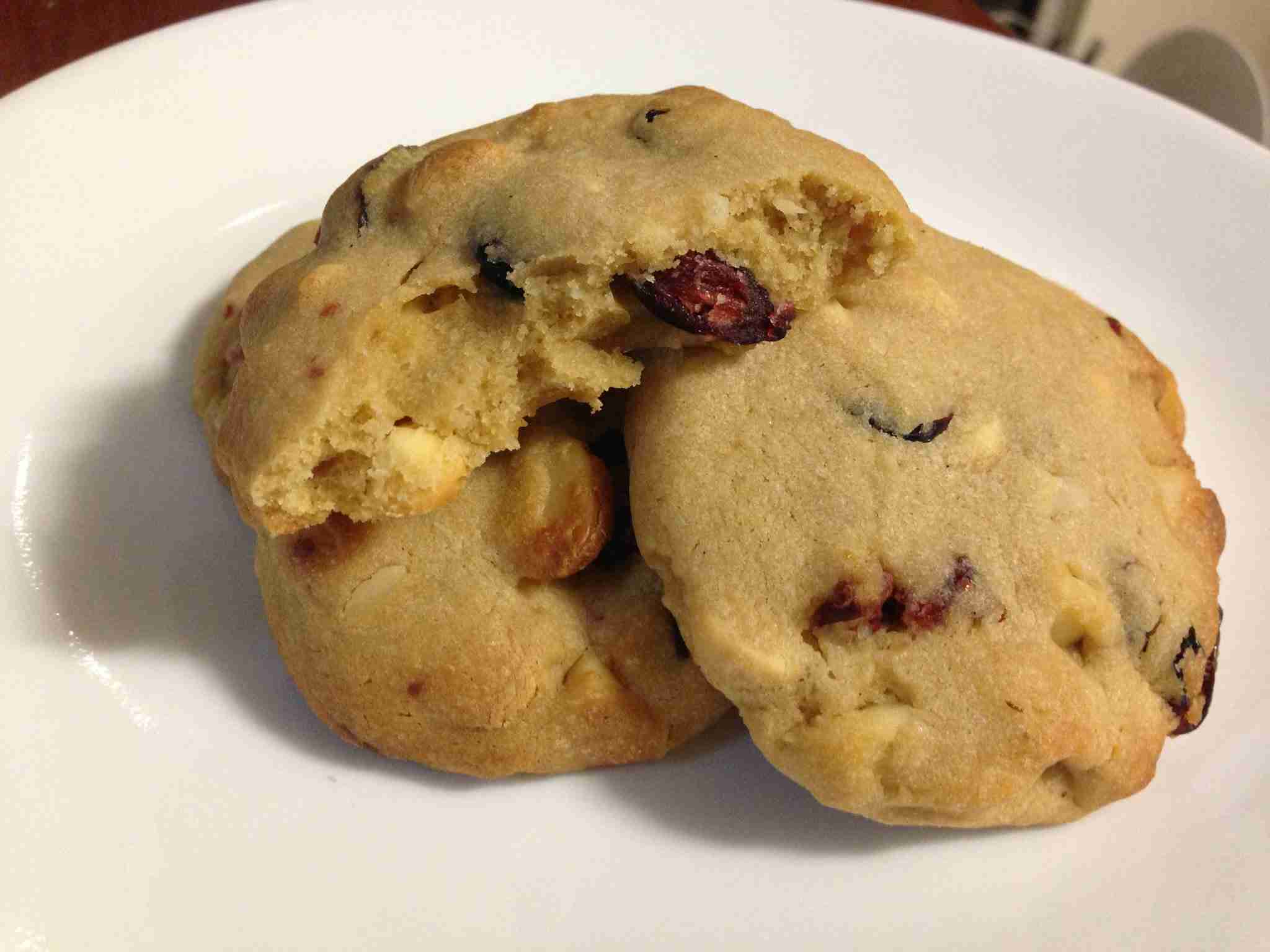 White Chocolate, Cranberry, and Macadamia Nut Cookies