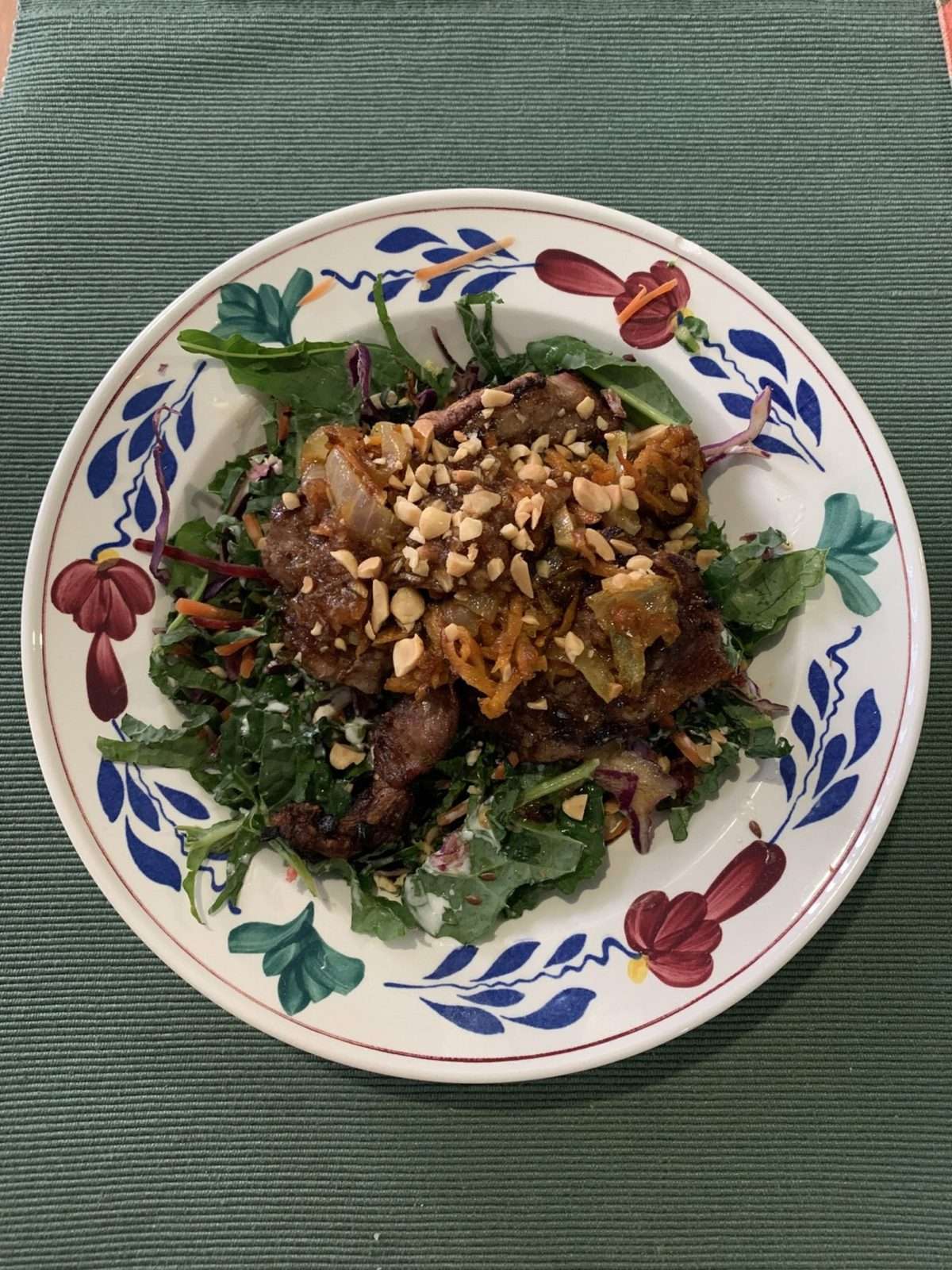 Lamb Salad with Smokey Carrot Dressing