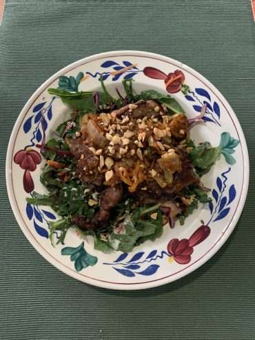Lamb Salad with Smokey Carrot Dressing